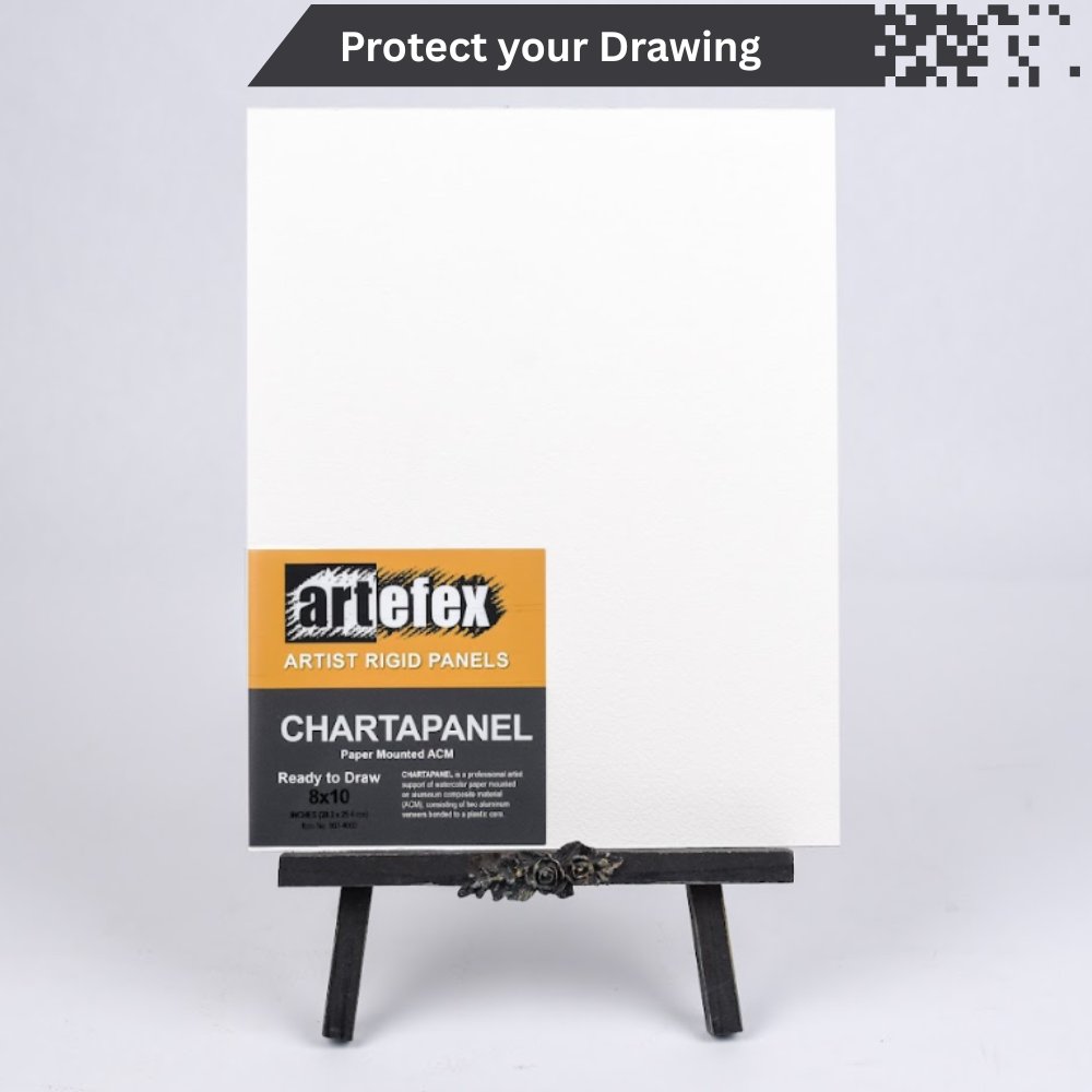 Artefex Chartapanel, a durable art panel made for watercolor and mixed media, featuring a smooth, archival-quality surface.