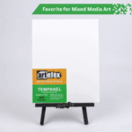 Artefex Tempa panel, a smooth, sturdy surface designed for tempera, gouache, and acrylic painting applications.