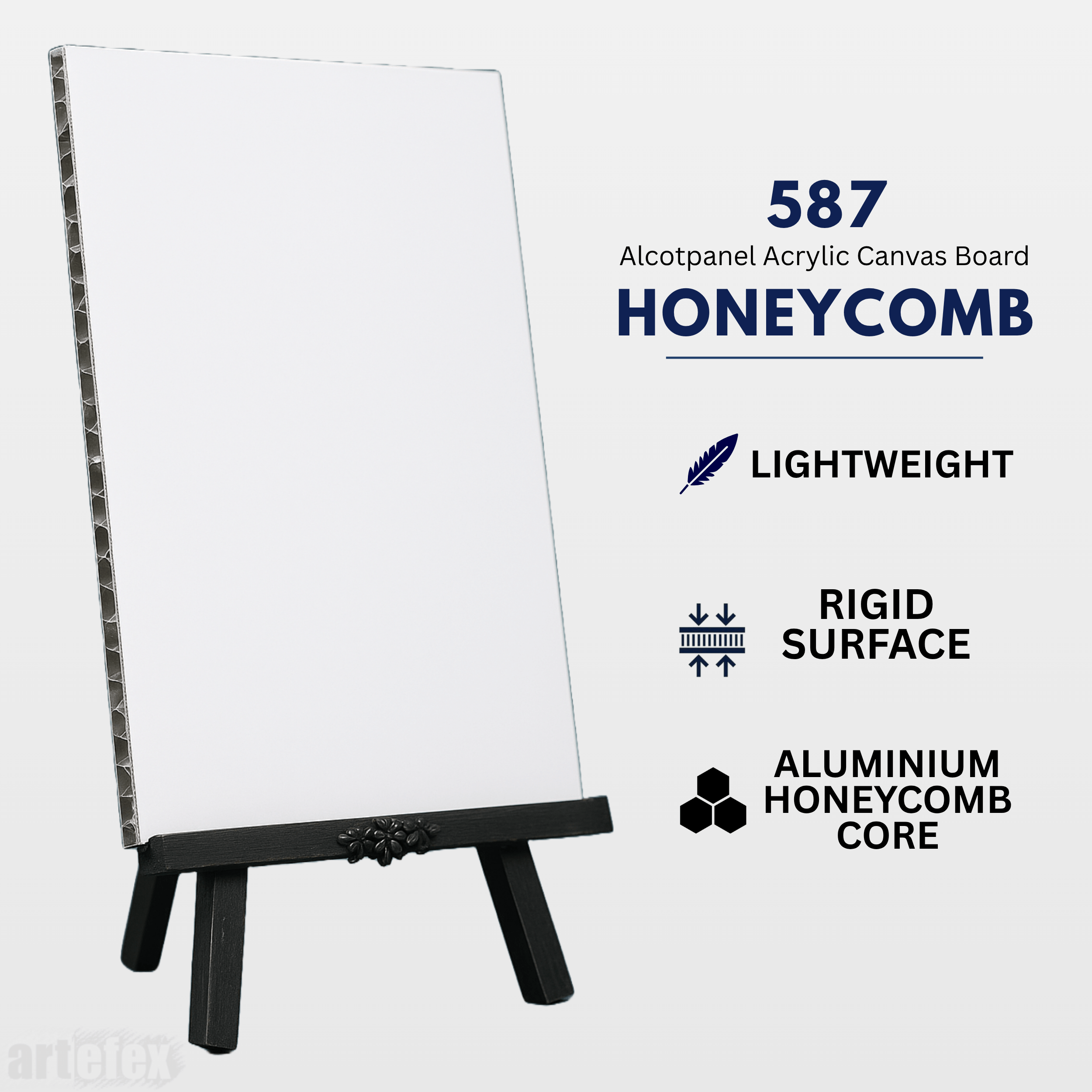 Artefex 587 Acrylic Honeycomb Art Panel – Lightweight and stable acrylic surface for museum-grade artwork